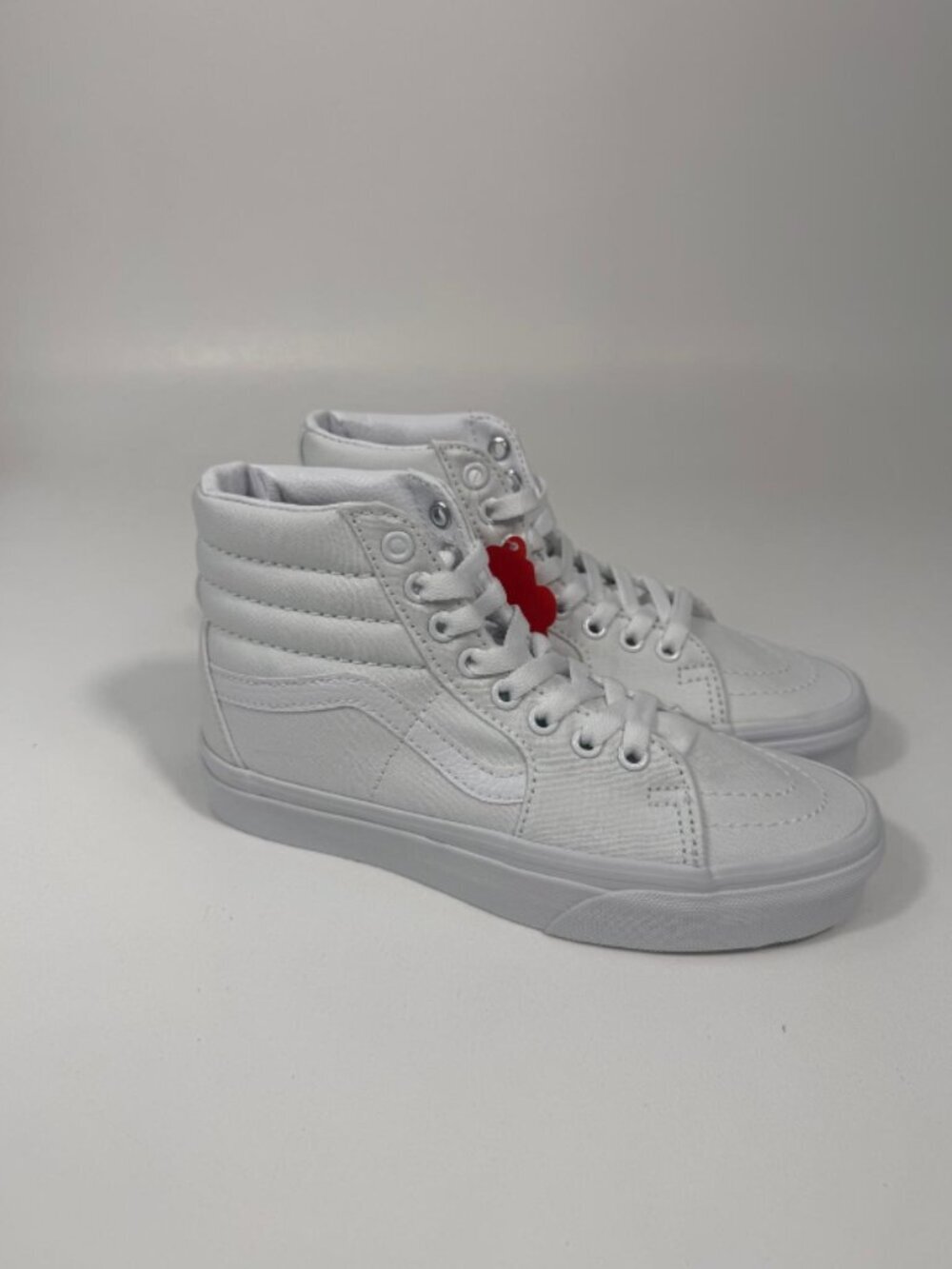 Vans Sk8-Hi Stacked Canvas Women's Size 5.5 Platform True White Sneaker Shoe - Picture 1 of 4